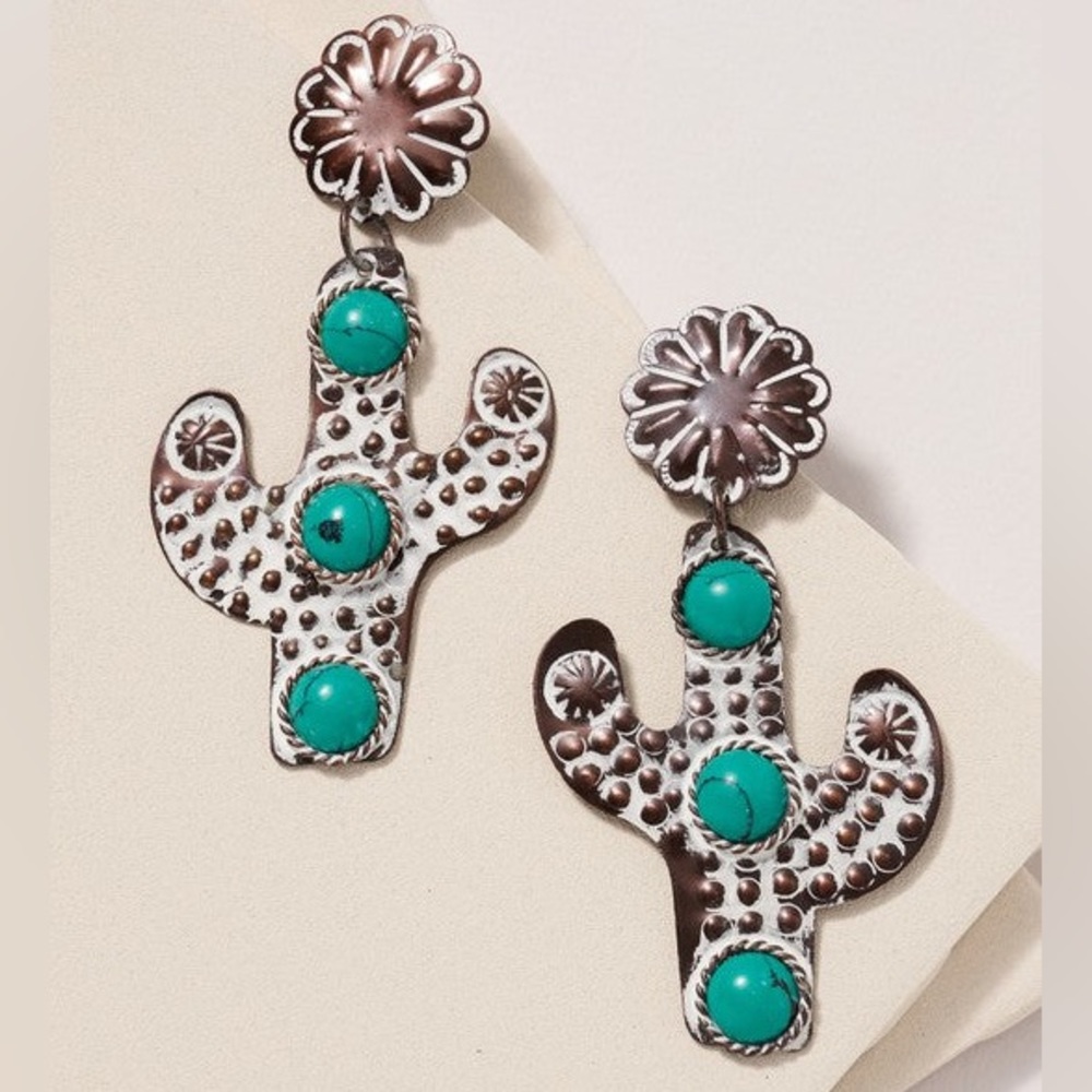 Western Cactus Earrings